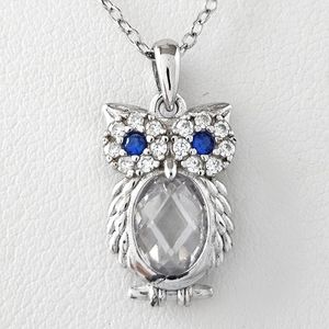 Owl Necklace,  925 Sterling Silver, Vintage Charmed Aroma